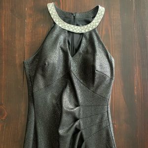 sparkly long black dress